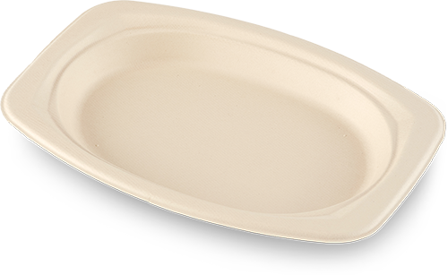 Fest Bio Brown Oval Plate 6.5 inches
